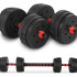 Kit 19 Kg Barra + Mancuerna Entrenamiento Disco Forrado 19kg Kit 19 Kg Barra + Mancuerna Entrenamiento Disco Forrado 19kg