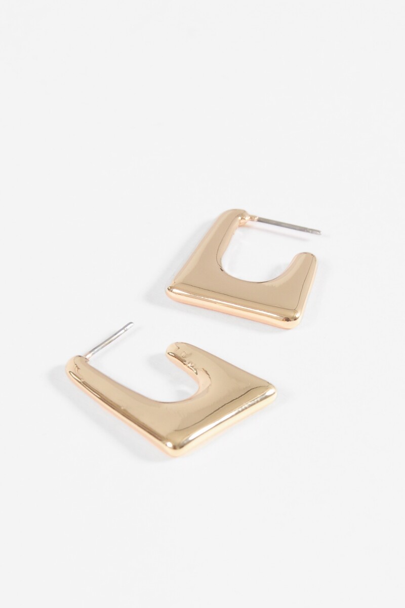 Aros rectangulares dorado