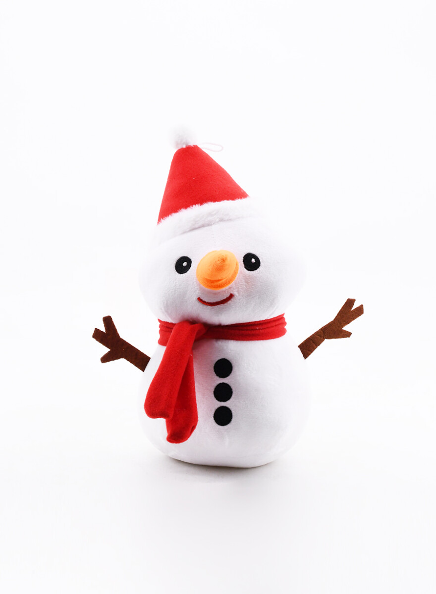 DECORACION MUÑECO NIEVE - ROJO 
