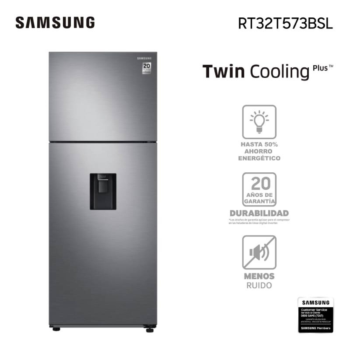 Heladera Samsung Twin Cooling SART32T573BSL - SILVER 