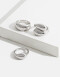 Sets Anillos Metal Set De Anillos Gota Chunky - Plateado Rodio