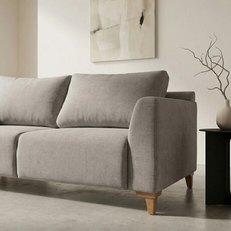 Sofá Gino - Microfibra - 3 cuerpos TC1009 (Plata)