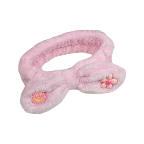 Vincha suave para skincare Rosado