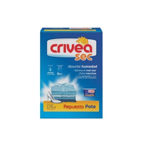 ABSORBE HUMEDAD CRIVEA SEC 175 GR REPUESTO ABSORBE HUMEDAD CRIVEA SEC 175 GR REPUESTO