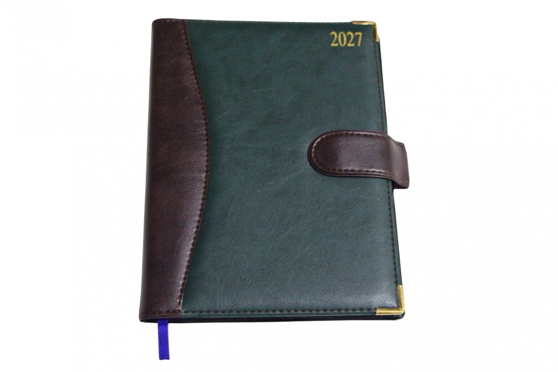 AGENDA ABEZETA 203 CP CLASSIC TAPA COSIDA Y PRESILLA - TAPA MARRON Y VERDE 