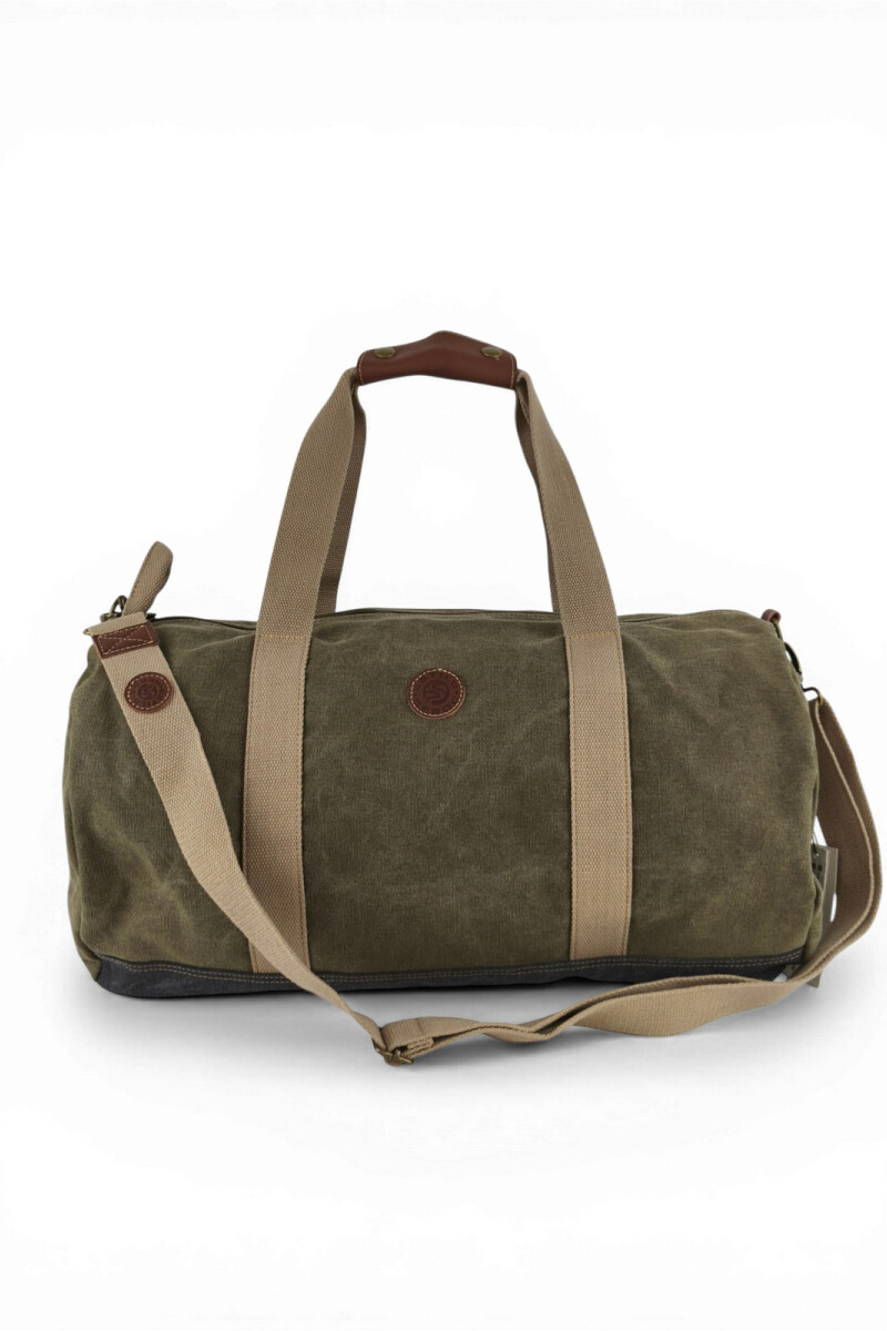 Bolso tubo de lona Verde