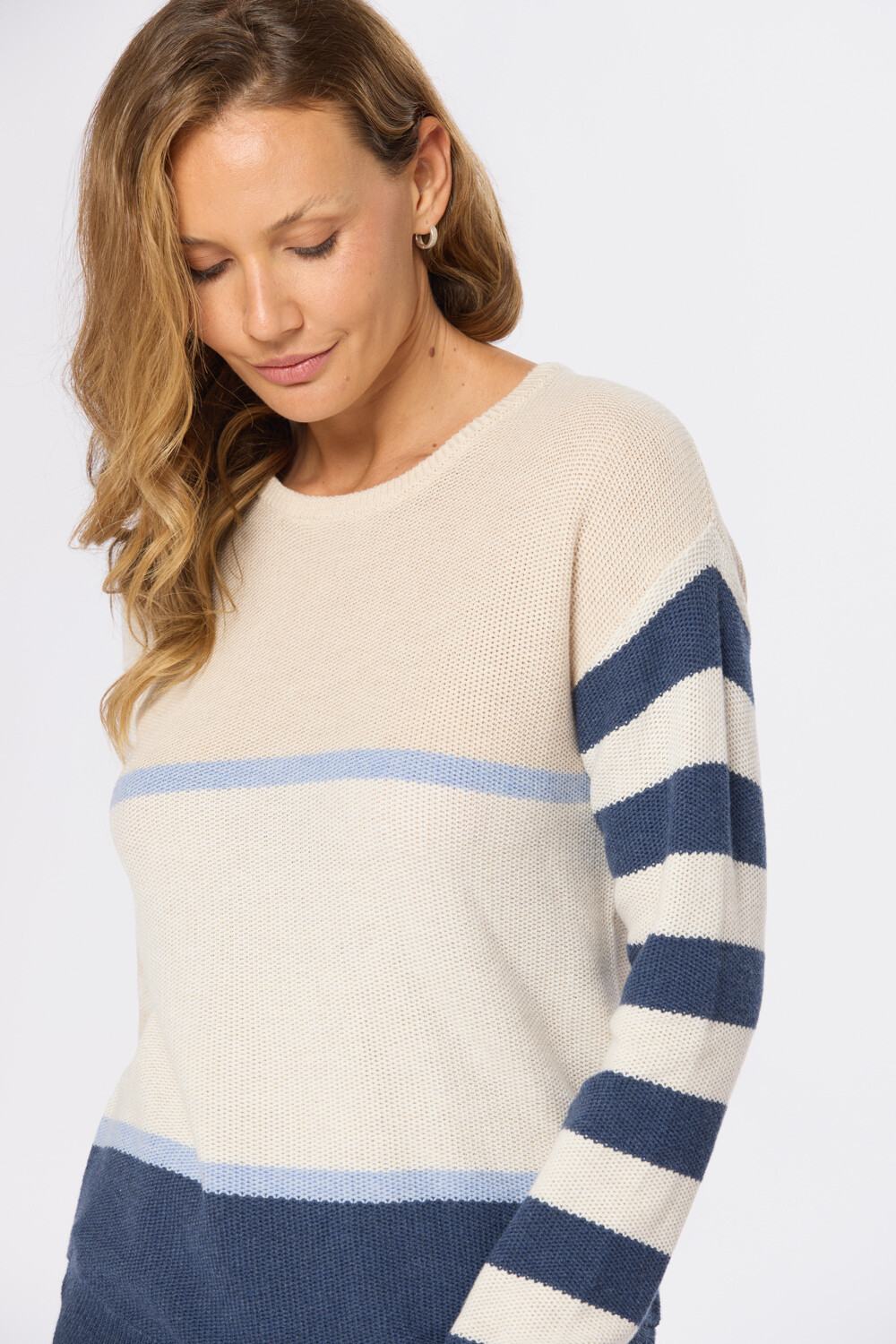 BUZO TEJIDO RAYADO Beige