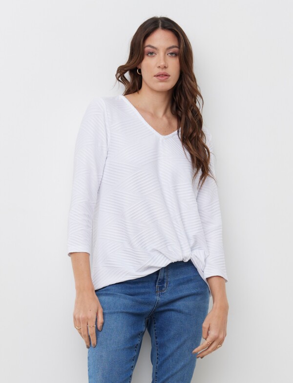 Blusa Textura Lineas BLANCO