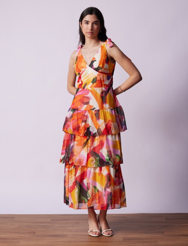 Vestido Maxi Printed ANARANJADO/MULTI