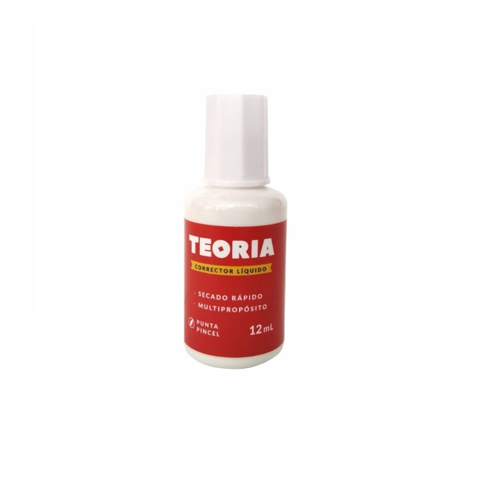 Corrector Líquido C/Pincel 12 Ml Teoría+ #Corrector líquido c/pincel TEORÍA+ 12 ml