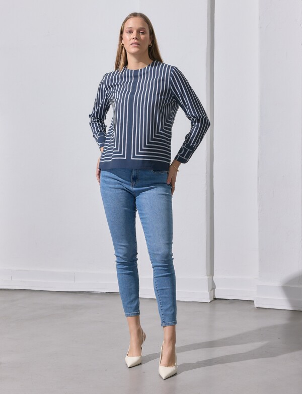 Blusa Lineas AZUL