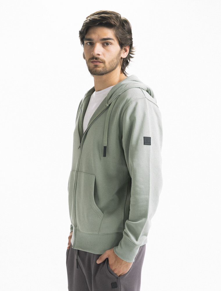Campera de Felpa C/Cierre Scandinavian Chandler Verde