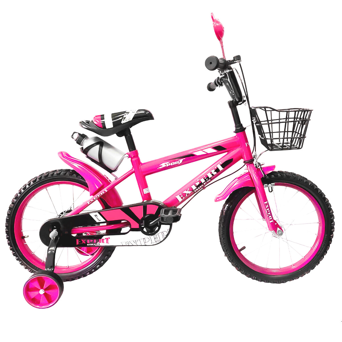 Bicicleta Niño y Niña Montaña Rod 16 C/ Canasto, Rueditas y Acc - Azul 