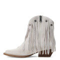 Botas de Mujer Miss Carol Cenit de Cuero Blanco Hueso