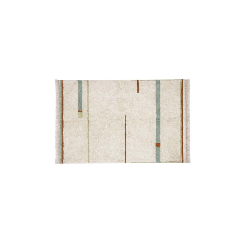 Alfombra lavable - Lanes Vintage Nude Blue XS