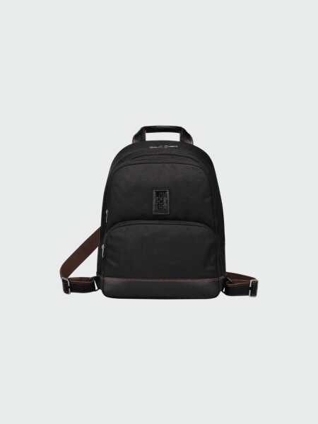 Longchamp- Mochila de gran capacidad de material textil y cuero 0