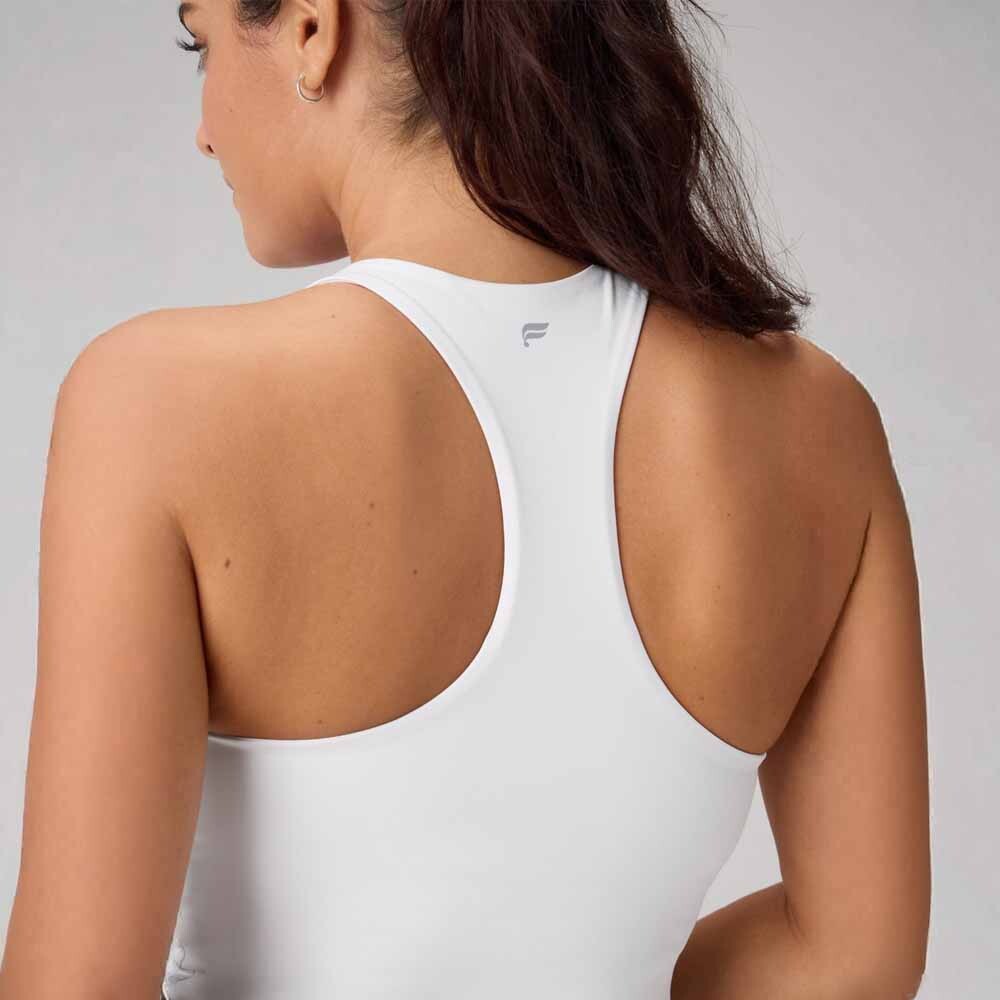 Tank Anywhere Cropped Built-In Tank Mujer Classic White