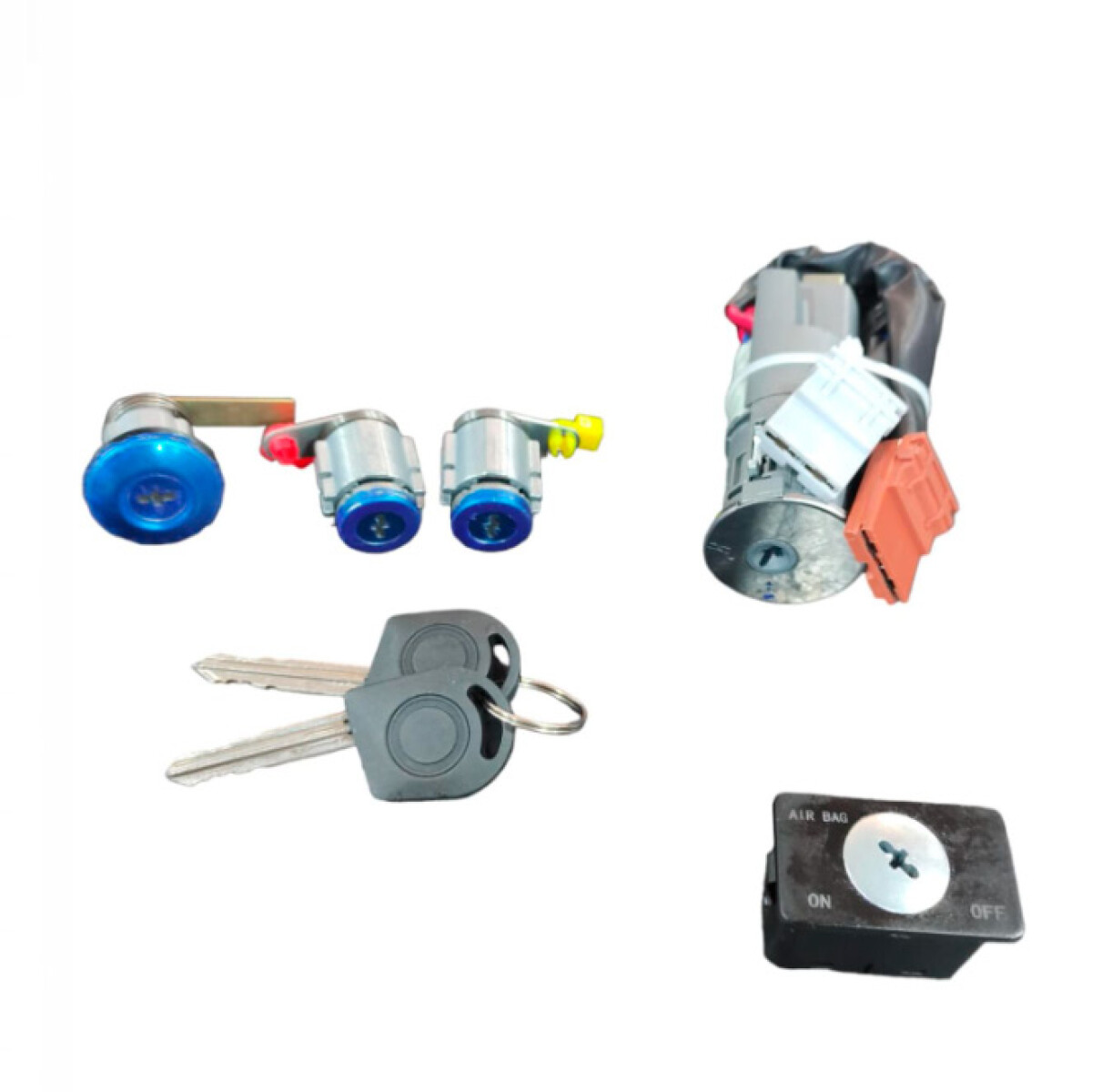 CERRADURAS Y PARTES GEELY KIT CILINDROS PUERTA Y CONTACTO ARRANQUE CK - 