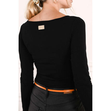 Remera Algodon Elastano Negro