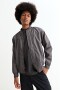 Campera bomber de nylon GRIS