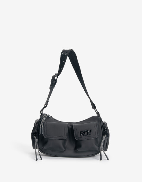 City Engomado Cartera Formato Baguette Rue Du Voyage - Negro