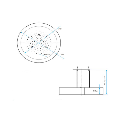 Roseta Cromo Luces Led Y Control Remoto Aqualia 000