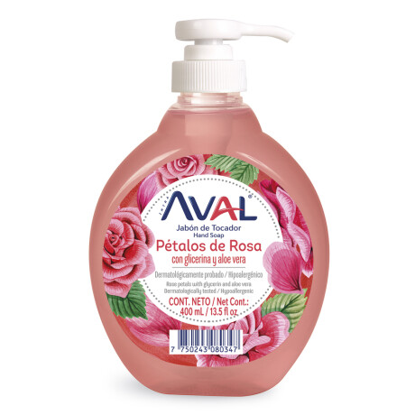 JABON LIQUIDO P/MANOS AVAL 400 ML P ROSAS JABON LIQUIDO P/MANOS AVAL 400 ML P ROSAS