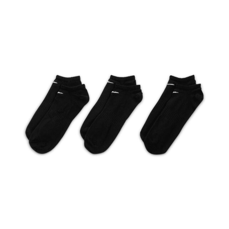 Medias Nike Everyday No Show 3-Pack de Hombre Negro