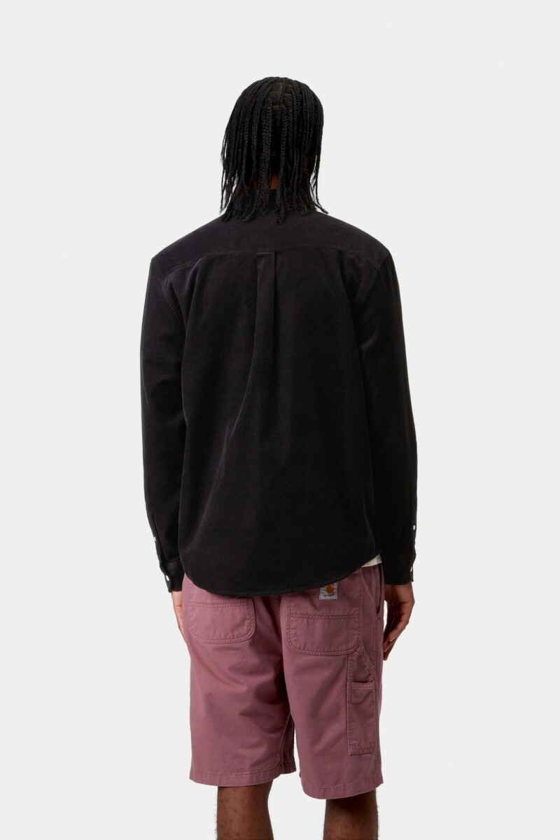 L/S Madison Fine Cord Shirt Negro
