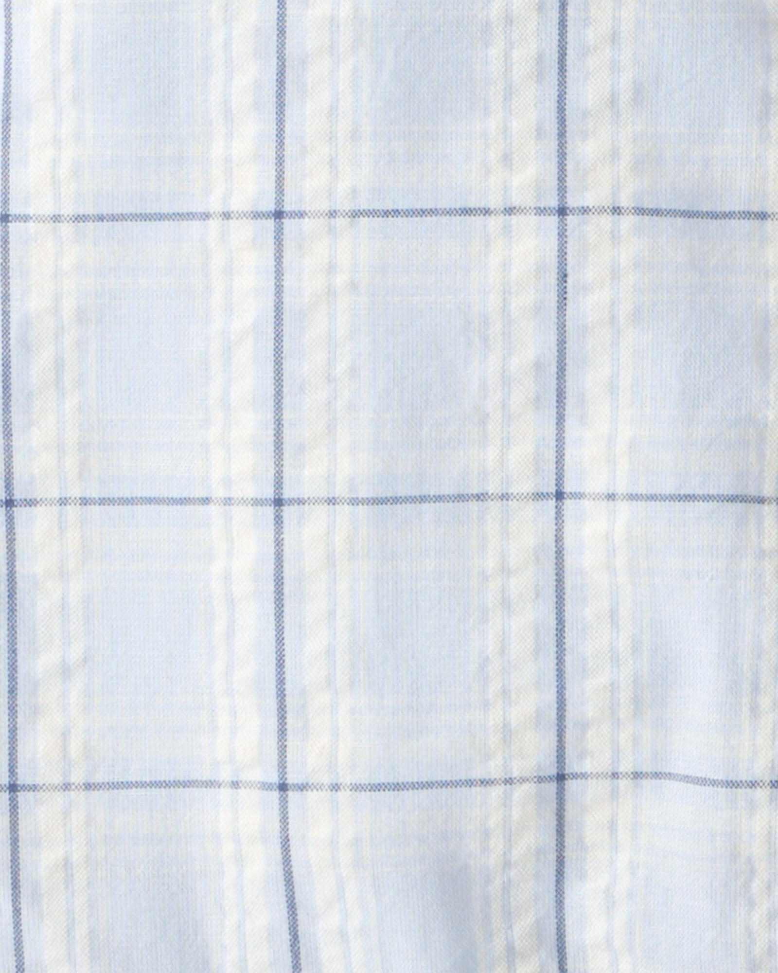 Monito corto y gorro de algodón texturado, azul, diseño a cuadros Sin color