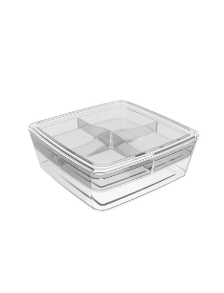 CAJA ORGANIZACIÓN C/DIV PLASTICO CRISTAL 23x23x8CM CAJA ORGANIZACIÓN C/DIV PLASTICO CRISTAL 23x23x8CM