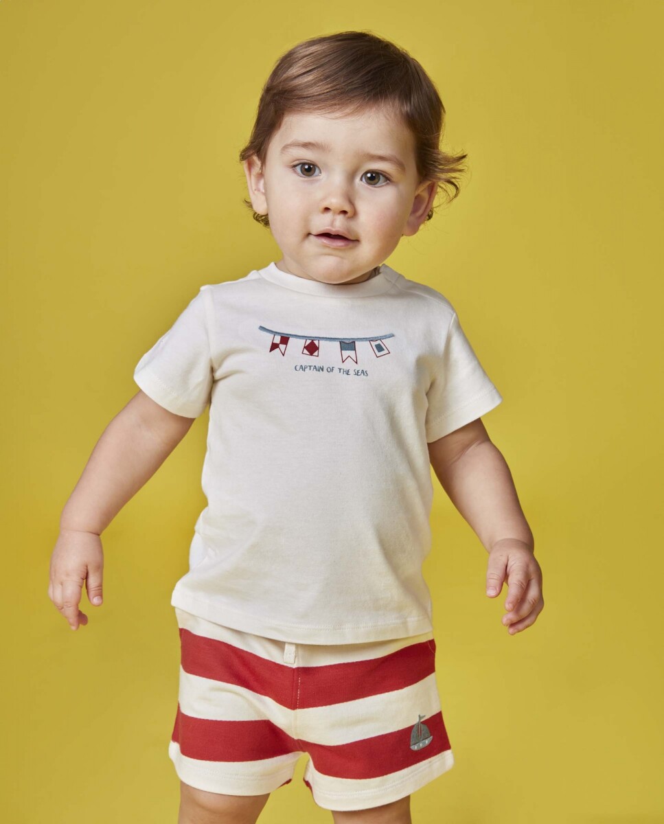 Camiseta Estampada Banderas Nauticas - Piedra 