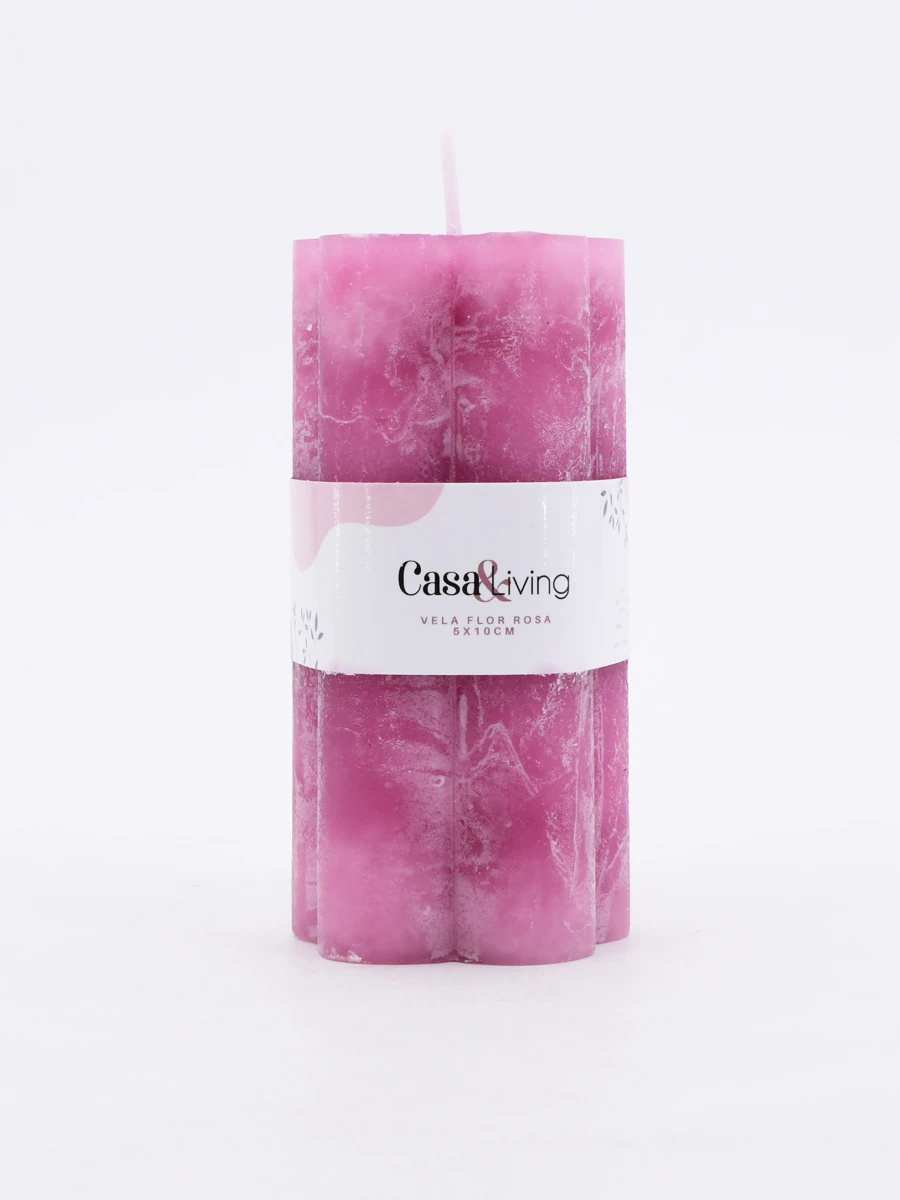 VELA FLOR FRUTILLA - ROSADO 