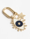Llavero Metal Llavero Y Bag Charm Metálico De Ojo Místico Y Estrella - Dorado