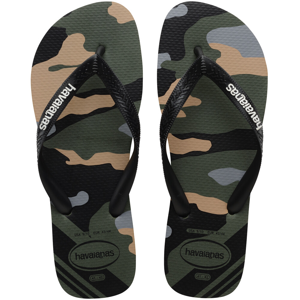 Sandalias Havaianas Top Camu Hombre Verde Oliva/Negro
