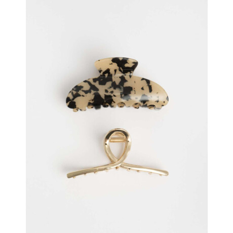 Broches Sets Carey Combinacion Bicolor