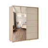 Ropero puertas corredizas con Espejo 2.1 Beige