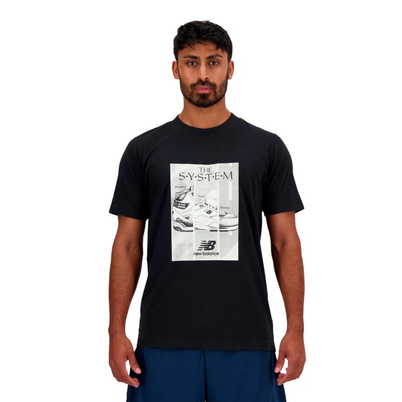 Remera New Balance de Hombre - GRAPHIC ARCHIVE - MT41595BK BLACK