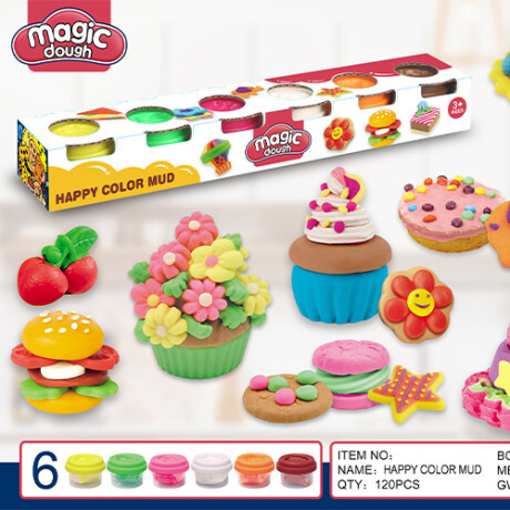 Set de 6 Masas Magic Dough para Moldear +3 Años 001