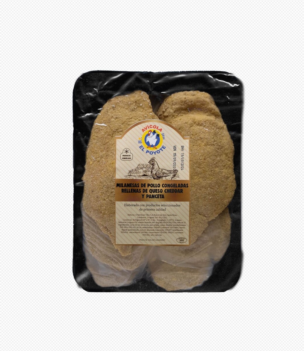 Milanesas de Pollo con Jamón y Queso El Poyote 1Kg 