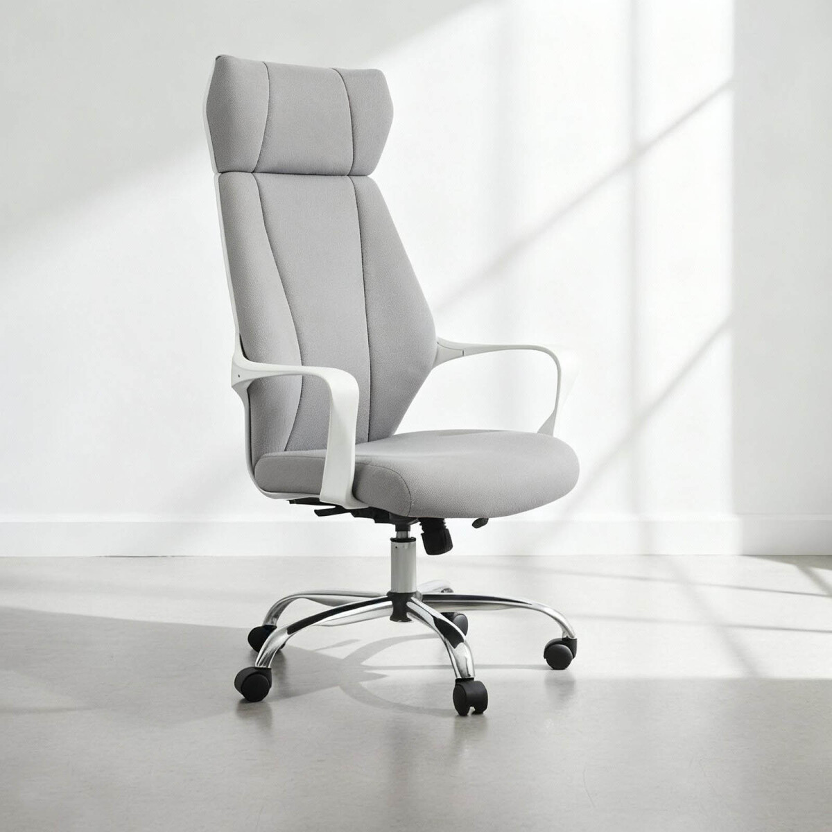 SILLA DE OFICINA - TELA-Y-POLIPROPILENO GRIS ARSENE 