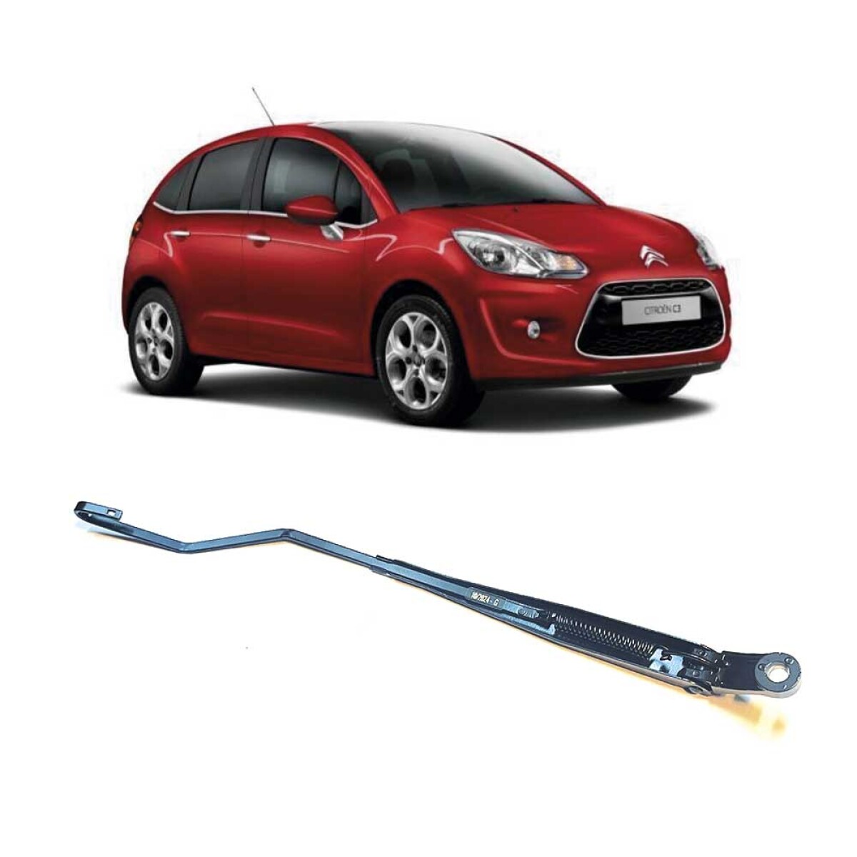 BRAZO LIMPIA PARABRISA - CITROEN C3 02/12 IZQUIERDO - 
