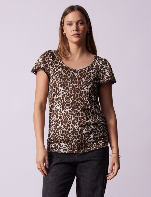 Remera Puntilla MULTI/MARRON