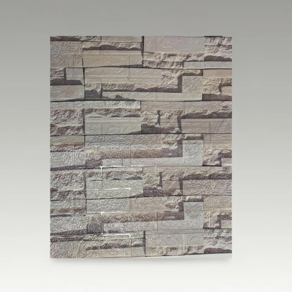 Panel Revestimiento Placa Pared Autoadhesiva Pack x20 Piedra gris