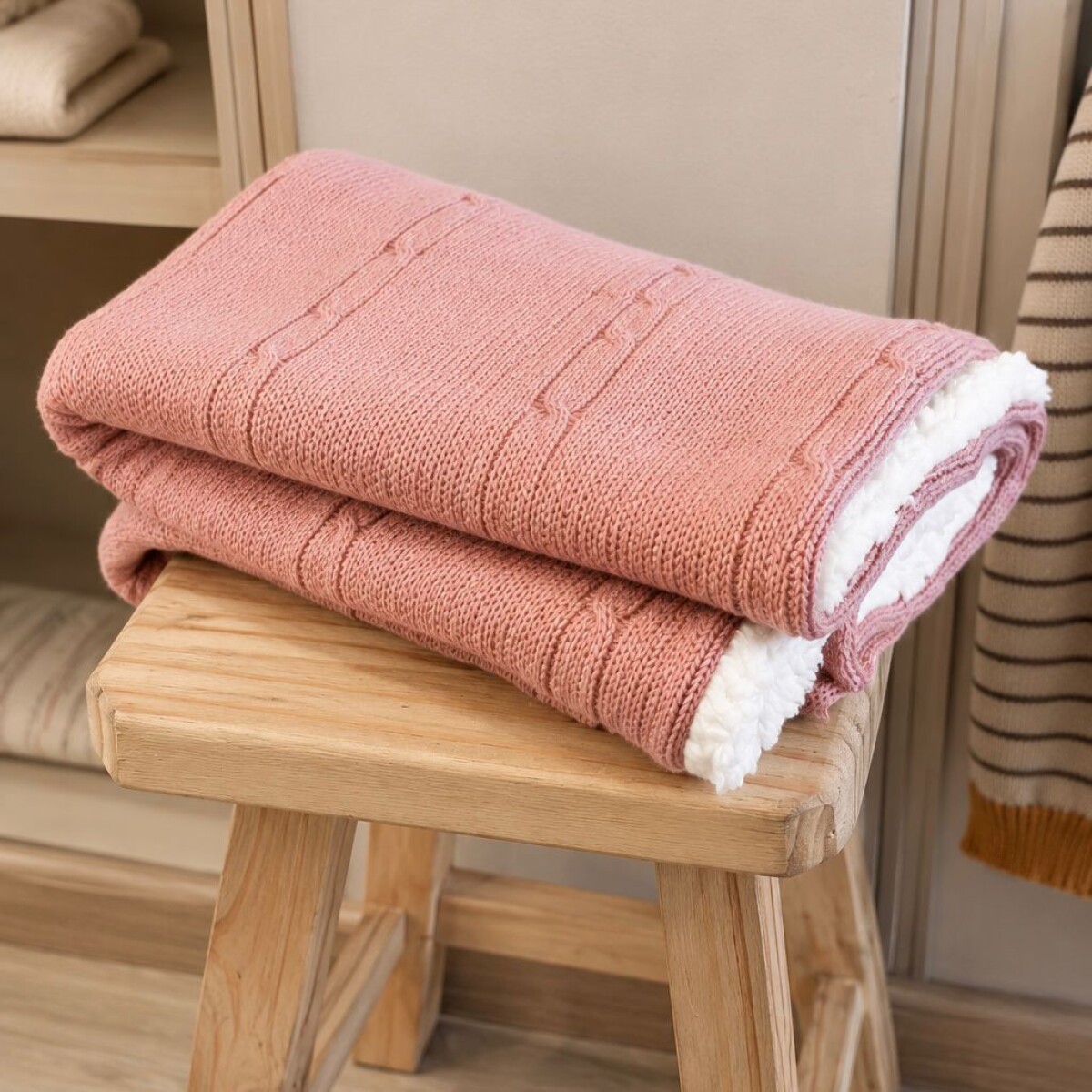 Rebozo tejido dralon - Rosa 