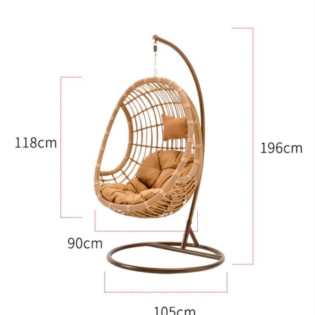 Sillón Colgante Bali Marrón Altura 196cm x Ancho 105cm x Largo 105cm Sillón Colgante Bali Marrón Altura 196cm x Ancho 105cm x Largo 105cm