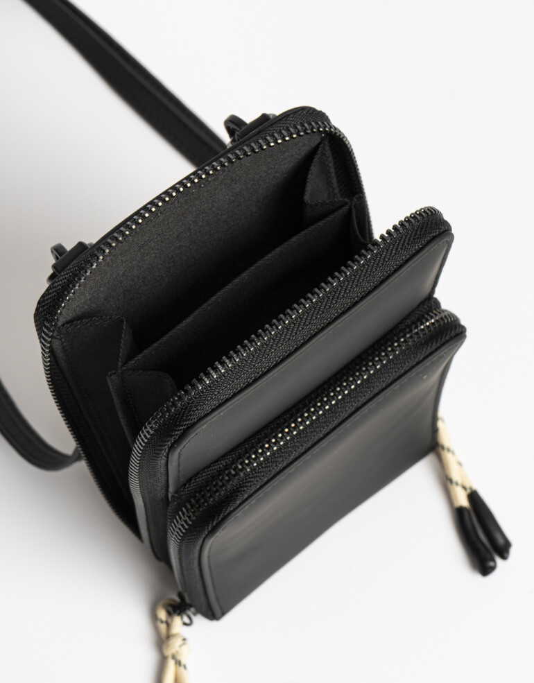 Ficheros Billetera Fichero Con Correa - Negro