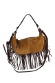 Cartera con flecos Marron