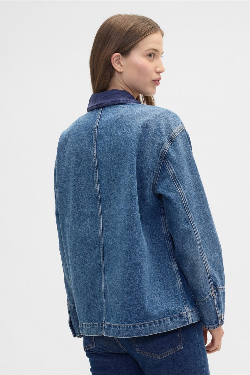 Campera De Jean Mujer Medium Wash