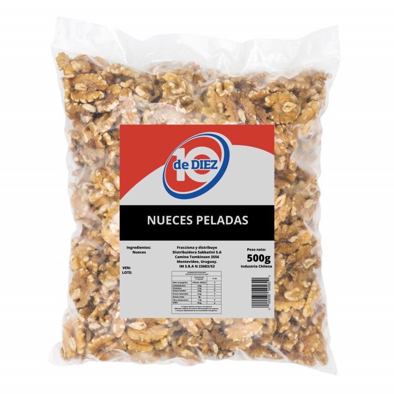 NUECES PELADAS DE DIEZ 500G Nueces Peladas De Diez 500g